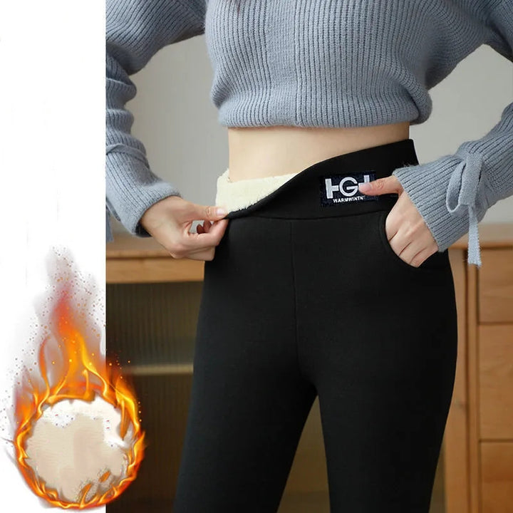 gefütterte Winterleggins mit Hosentaschen